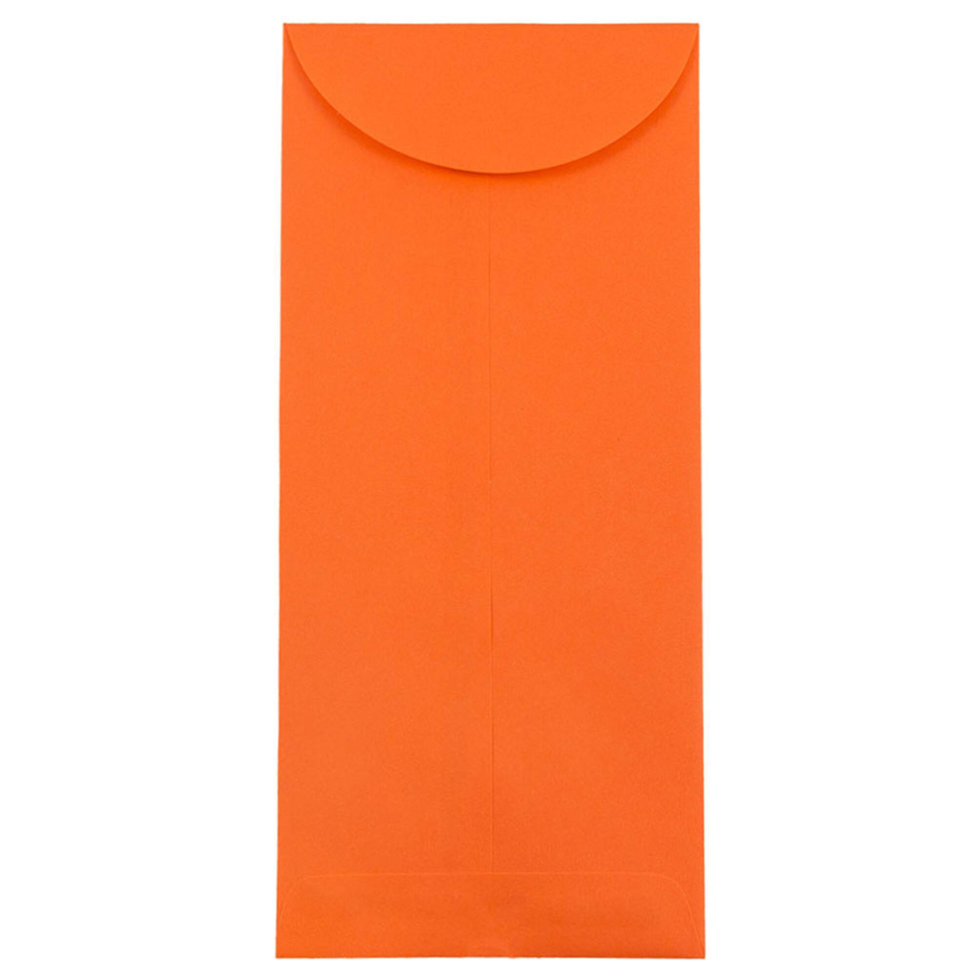 JAM Paper #14 Brite Hue Orange Policy Business Colored Envelopes, 25ct.